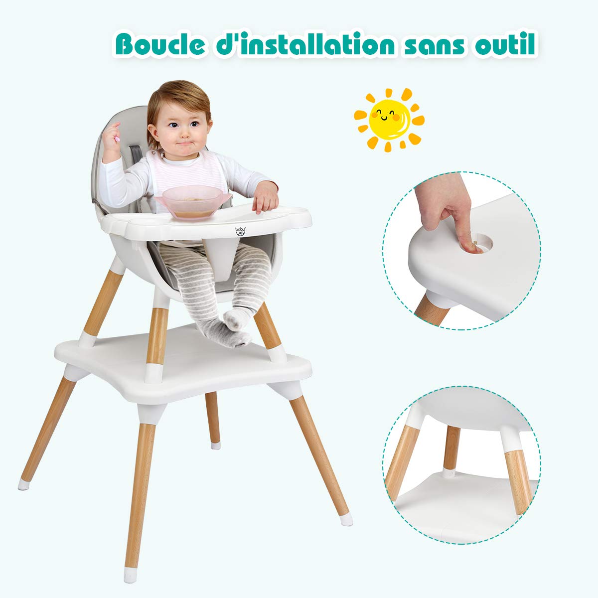 Chaise Haute Bébé Convertible