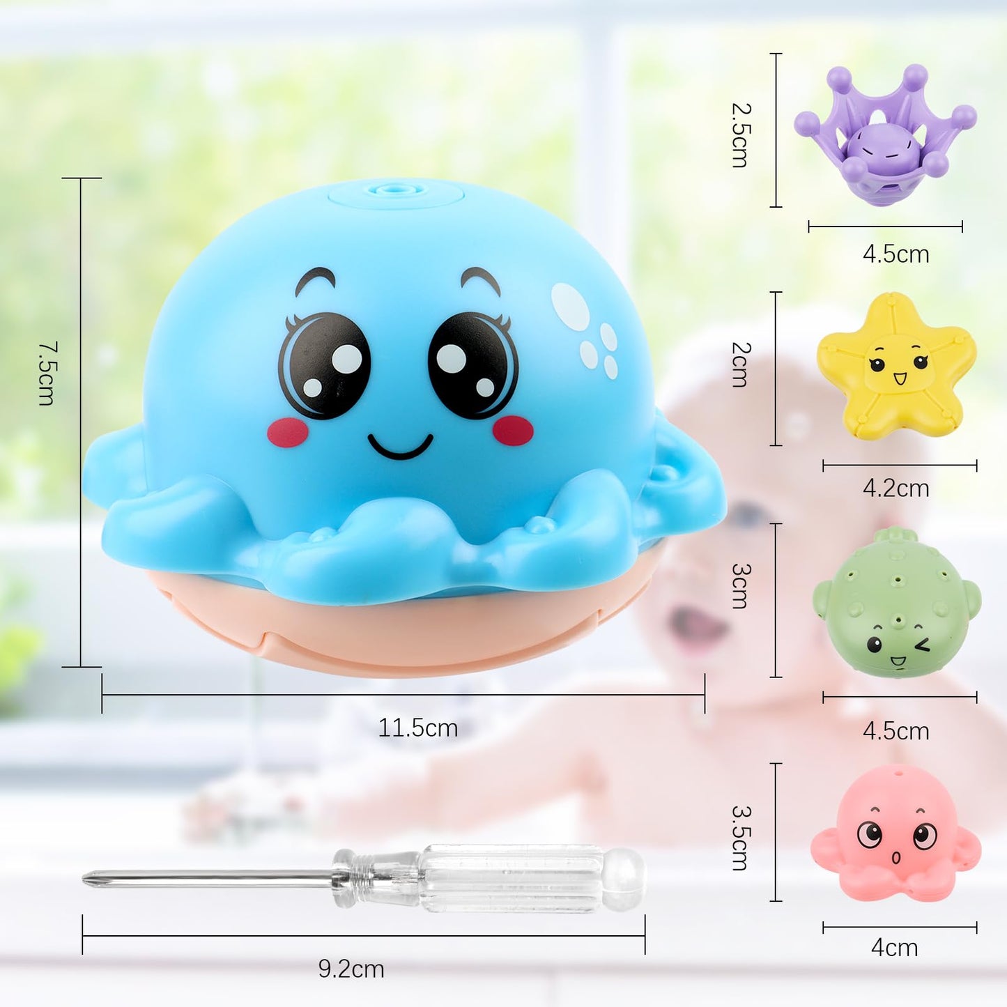 Jouets de bain pour bébé bleu