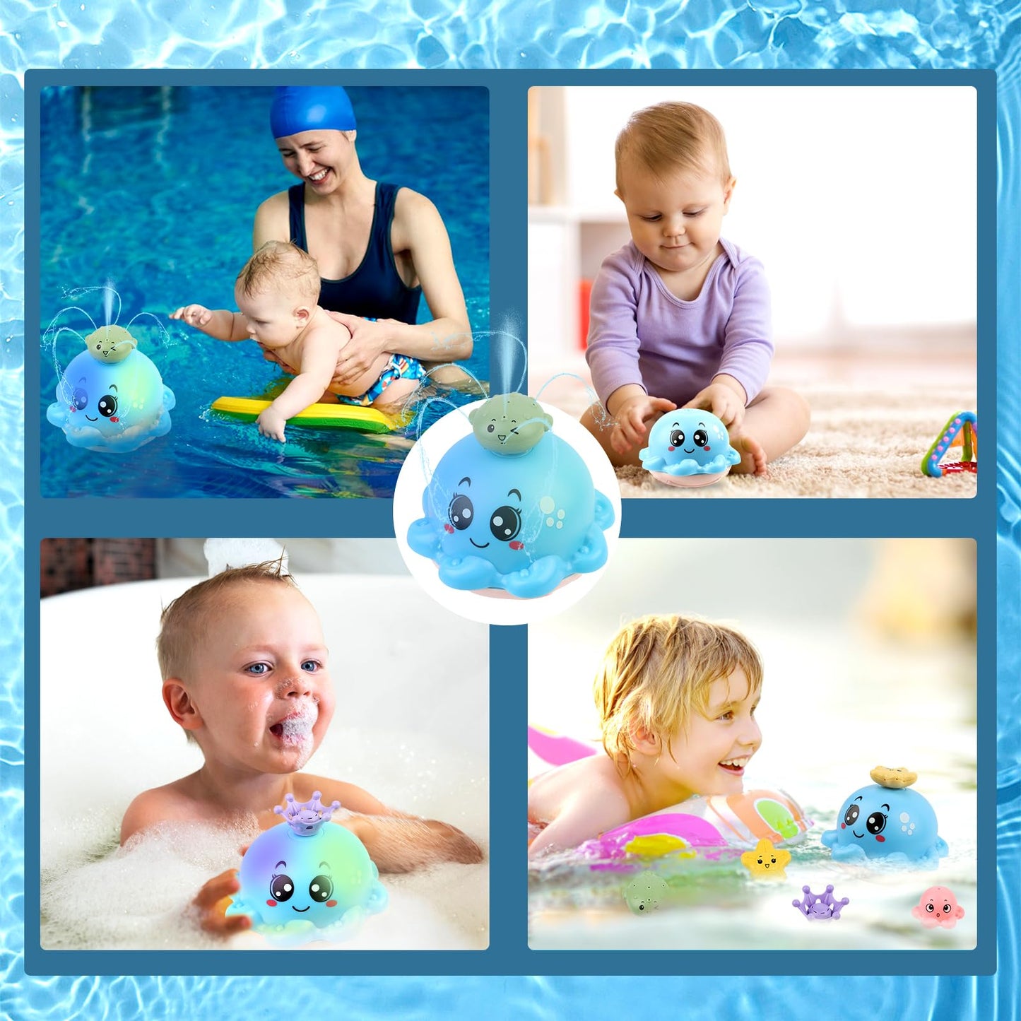 Jouets de bain pour bébé bleu