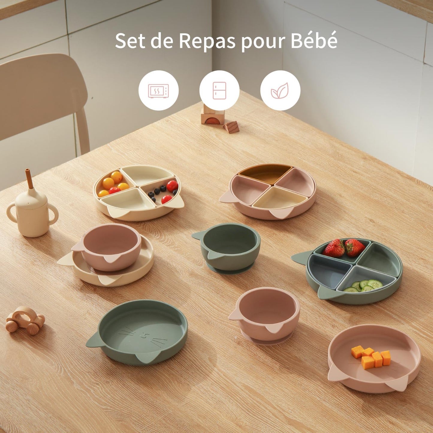 Set de Repas Bébé en Silicone